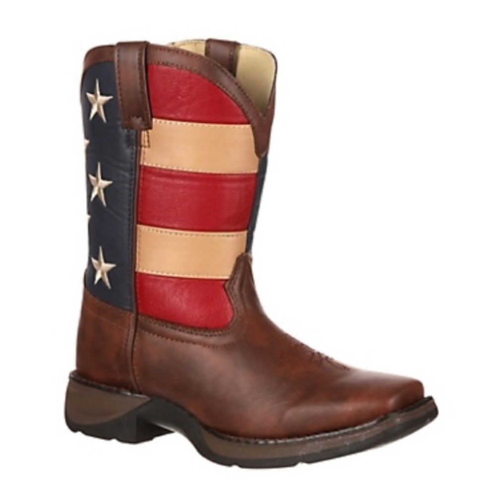 LIL' DURANGO® Kid's Pull-On Western Flag Boots NWOT